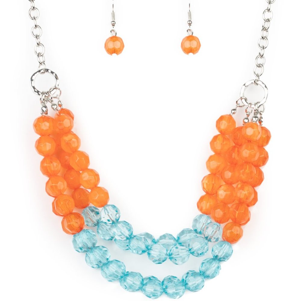 💥3/$15💥 Summer Ice Orange Necklace